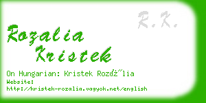 rozalia kristek business card